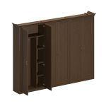 Шкаф комбинированный высокий (2 для документов + 1 для одежды комбинированный) дуб мелвилл