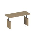 Стол руководителя на электроприводе, без экрана дуб грейдж