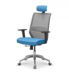 Кресло Аэро | Aero 1D H с подголовником черная B01/черная TW01