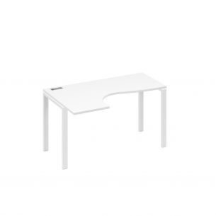 Стол левый на металлокаркасе uno эргономичный классика а4 б1 033 бп