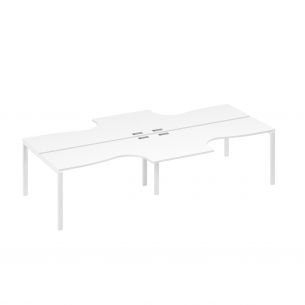 Рабочая станция со столами классика на опорах uno (4х160) а4 б1 182-2 бп