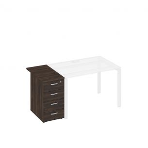 A4 тумба приставная 4-х ящичная с замком а4 9222 др