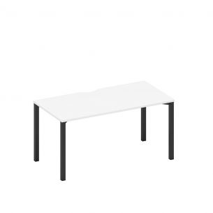 Стол письменный на металлокаркасе, столешница с вырезом а1 чр 025.2 бп