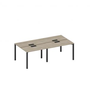 Спэйс+ | space+ рабочая станция на металлокаркасе, столешницы с заглушкой (4*120) а1 чр 170-2 вл