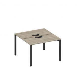 Спэйс+ | space+ рабочая станция на металлокаркасе, столешницы с заглушкой (2*120) а1 чр 170 вл