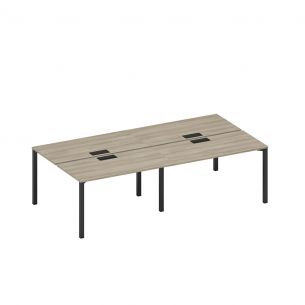 Спэйс+ | space+ рабочая станция на металлокаркасе, столешницы с заглушкой (4*140) а1 чр 171-2 вл