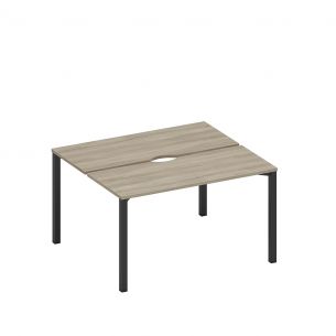 Спэйс+ | space+ рабочая станция на металлокаркасе, столешницы с вырезом (2*140) а1 чр 171.2 вл