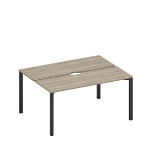 Спэйс+ | space+ рабочая станция на металлокаркасе, столешницы с вырезом (2*160) а1 чр 172.2 вл