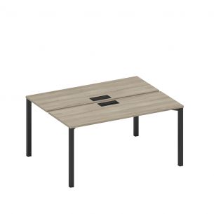 Спэйс+ | space+ рабочая станция на металлокаркасе, столешницы с заглушкой (2*160) а1 чр 172 вл