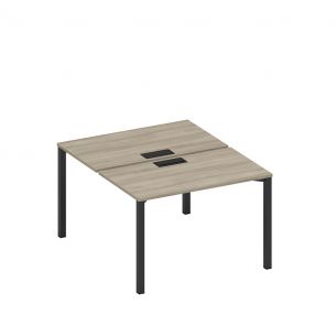 Спэйс+ | space+ рабочая станция на металлокаркасе, столешницы с заглушкой (2*120) а1 чр 173 вл