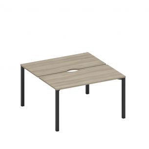 Спэйс+ | space+ рабочая станция на металлокаркасе, столешницы с вырезом (2*140) а1 чр 174.2 вл