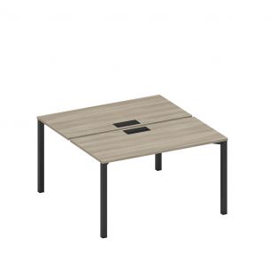 Спэйс+ | space+ рабочая станция на металлокаркасе, столешницы с заглушкой (2*140) а1 чр 174 вл