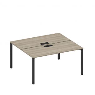 Спэйс+ | space+ рабочая станция на металлокаркасе, столешницы с заглушкой (2*160) а1 чр 175 вл