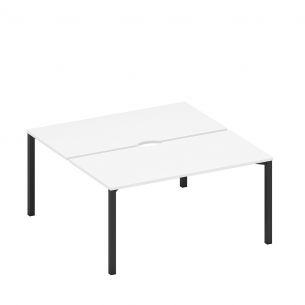 Рабочая станция на металлокаркасе, столешницы с вырезом (2*160) а1 чр 178.2 бп