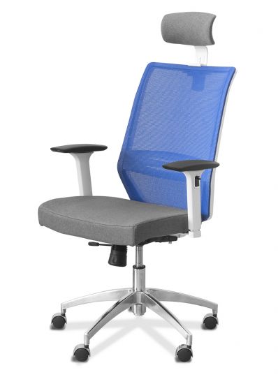 Кресло Аэро | Aero 3D HW белый каркас серая B50/ серая TW50