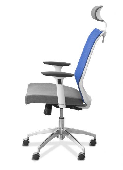 Кресло Аэро | Aero 3D HW белый каркас серая B50/ серая TW50