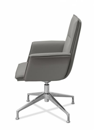 Кресло Лео Л HX4 без колес серо-коричневая CN6