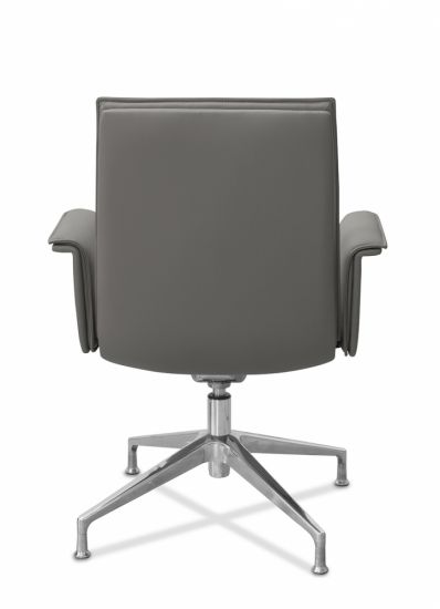 Кресло Лео Л HX4 без колес серо-коричневая CN6