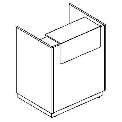 Стойка ресепшен прямая белый премиум / мокко премиум / дуб шамони