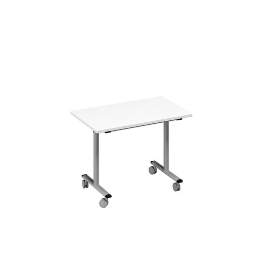 Стол письменный складной белый премиум / металлокаркас серый