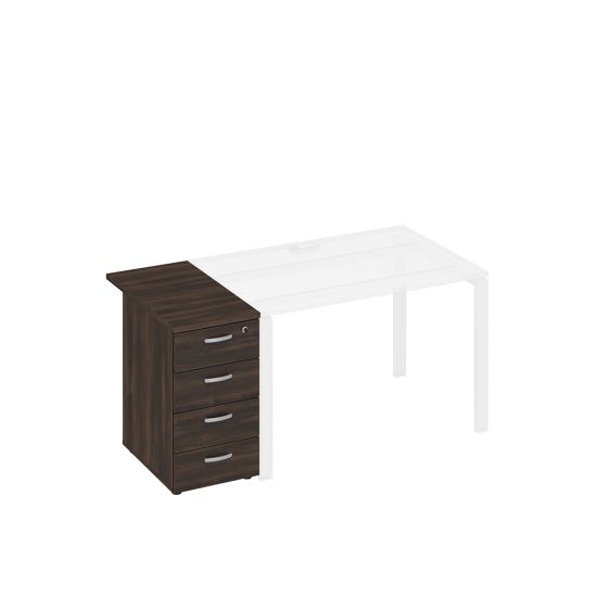 Тумба приставная 4-х ящичная с замком дуб ристретто