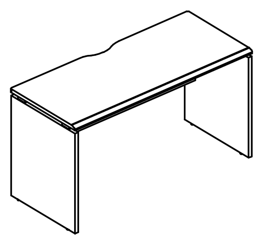 Стол письменный на каркасе ДСП (1 скос)  мокко премиум / вяз либерти