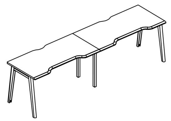 Рабочая станция Симметрия опоры МТ 1 скос (2х120)  мокко премиум / белый, вставка мокко