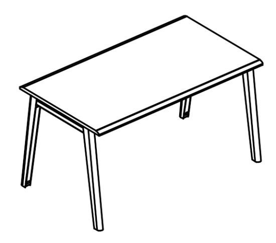 Стол письменный (2 скоса)  на каркасе МТ мокко премиум / белый, вставка мокко